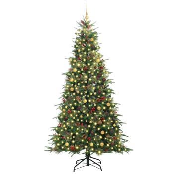 Künstlicher klappbarer Weihnachtsbaum Grün 240 cm PE und PVC