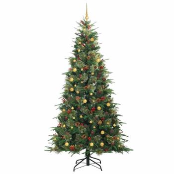 Künstlicher klappbarer Weihnachtsbaum Grün 240 cm PE und PVC