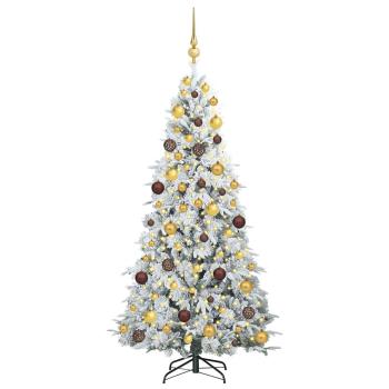 Künstlicher klappbarer Weihnachtsbaum Weiß 180 cm PE und PVC