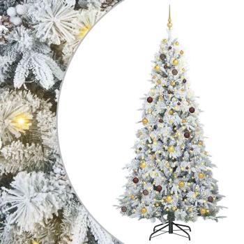 Künstlicher klappbarer Weihnachtsbaum Weiß 240 cm PE und PVC