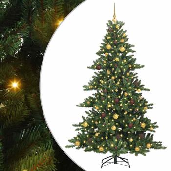 Künstlicher klappbarer Weihnachtsbaum Grün 210 cm PVC und Stahl