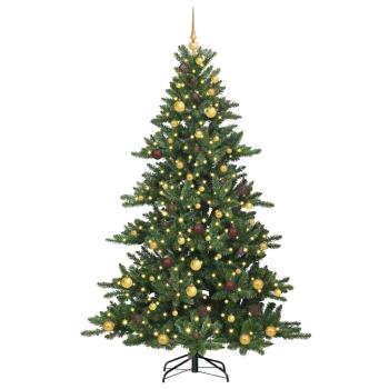 Künstlicher klappbarer Weihnachtsbaum Grün 210 cm PVC und Stahl