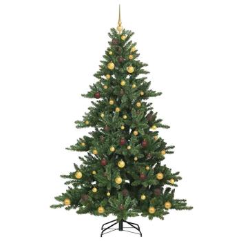 Künstlicher klappbarer Weihnachtsbaum Grün 210 cm PVC und Stahl