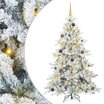 Künstlicher klappbarer Weihnachtsbaum Weiß 180 cm PVC und Stahl