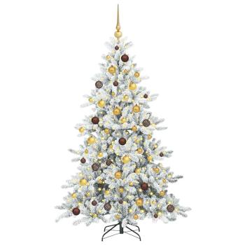 Künstlicher klappbarer Weihnachtsbaum Weiß 180 cm PVC und Stahl
