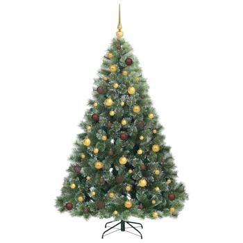 Künstlicher Weihnachtsbaum mit 300 LEDs Grün 180 cm PE und PVC