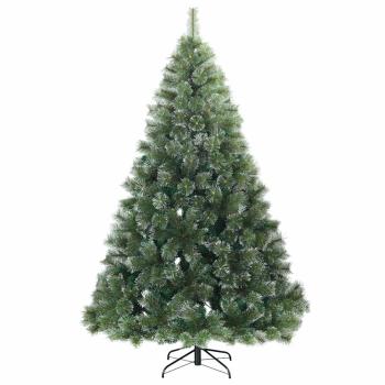 Künstlicher Weihnachtsbaum mit 300 LEDs Grün 180 cm PE und PVC