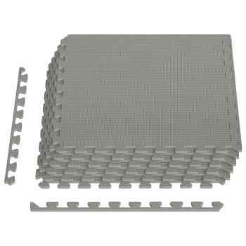 Pool Bodenschutzmatte 6 stk. Grau 2,16 m² EVA-Schaum