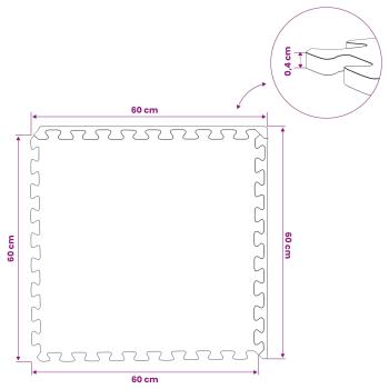 Pool Bodenschutzmatte 40 Stk. Grau 14,4 m² EVA-Schaum