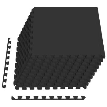 Pool Bodenschutzmatte 50 stk. Schwarz 18 m² EVA-Schaum