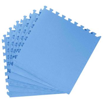 Pool Bodenschutzmatte 6 Stk. Blau 2,16 m² EVA-Schaum