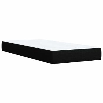Ottoman-Bett mit Matratze und LED Schwarz 180 x 200 cm Stoff