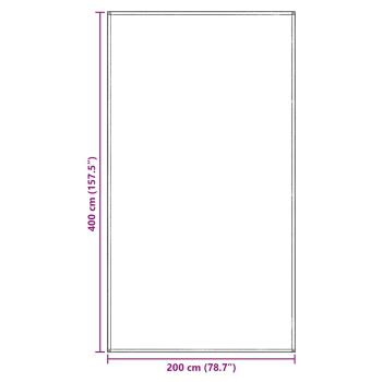 Zeltteppich Hellgrau 400 x 200 cm Polyethylen