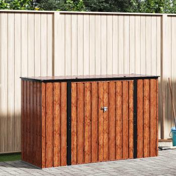 ARDEBO.de - Gartenlagerbox Braun 214 x 82 x 132 cm Stahl