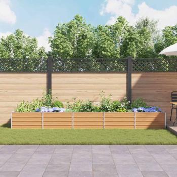 Hochbeet Hellbraun 400 x 80 x 45 cm Verzinkter Stahl