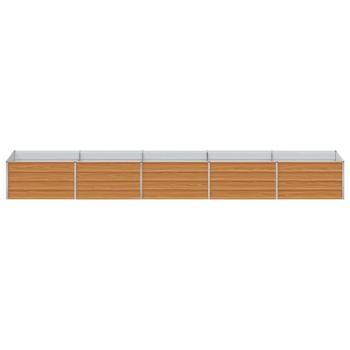 Hochbeet Hellbraun 400 x 80 x 45 cm Verzinkter Stahl