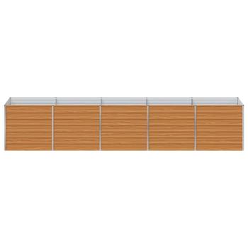 Hochbeet Hellbraun 400 x 80 x 77 cm Verzinkter Stahl