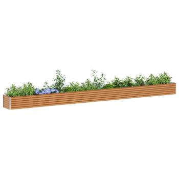 Hochbeet Hellbraun 582 x 50 x 36 cm Verzinkter Stahl