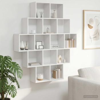 ARDEBO.de - Wandregal Wei? 120 x 20 x 136 cm Holzwerkstoff