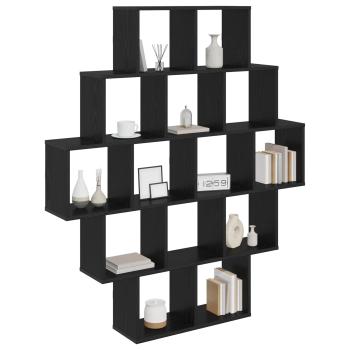 Wandregal Schwarze Eiche 120 x 20 x 136 cm Holzwerkstoff