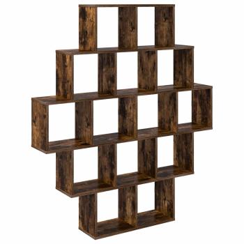 Wandregal Raucheiche 120 x 20 x 136 cm Holzwerkstoff