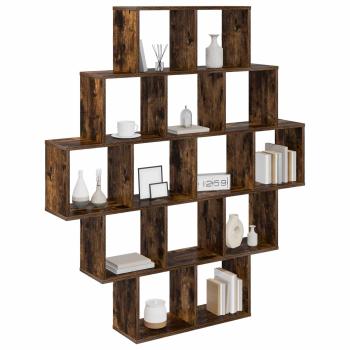 Wandregal Raucheiche 120 x 20 x 136 cm Holzwerkstoff