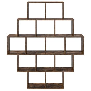Wandregal Raucheiche 120 x 20 x 136 cm Holzwerkstoff