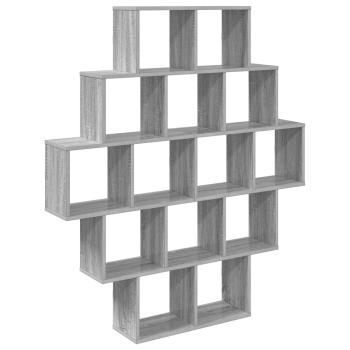 Wandregal Sonoma-Grau 120 x 20 x 136 cm Holzwerkstoff