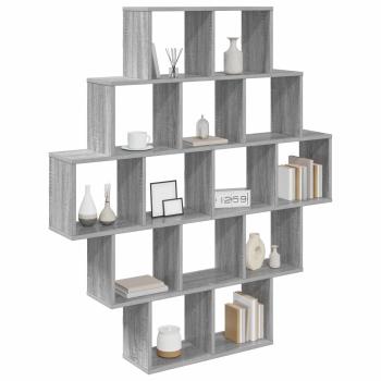 Wandregal Sonoma-Grau 120 x 20 x 136 cm Holzwerkstoff