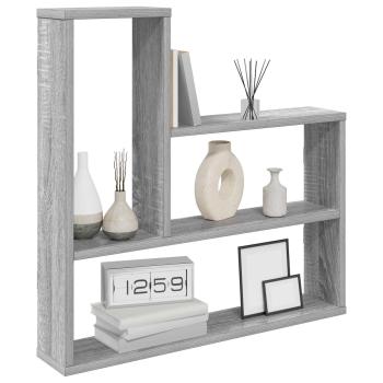 Wandregal Sonoma-Grau 60 x 11 x 60 cm Holzwerkstoff