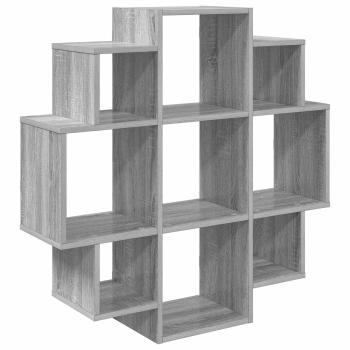 Wandregal Sonoma-Grau 90 x 25 x 90 cm Holzwerkstoff