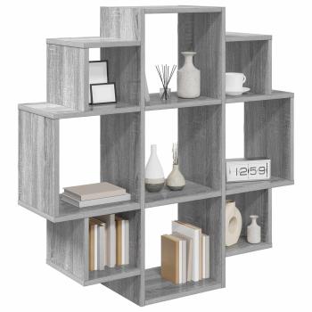 Wandregal Sonoma-Grau 90 x 25 x 90 cm Holzwerkstoff