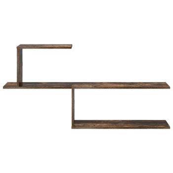 Wandregal Raucheiche 122 x 18 x 60 cm Holzwerkstoff