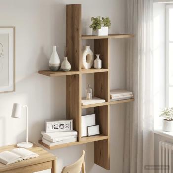 ARDEBO.de - Wandregal Artisan-Eiche 61 x 15 x 102 cm Holzwerkstoff