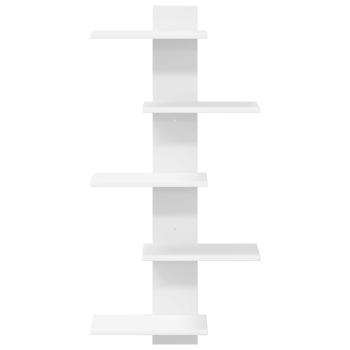 Wandregal Weiß 48,5 x 15 x 101 cm Holzwerkstoff