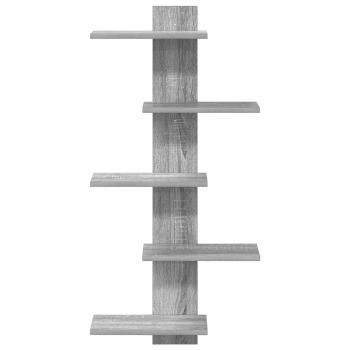 Wandregal Sonoma-Grau 48,5 x 15 x 101 cm Holzwerkstoff
