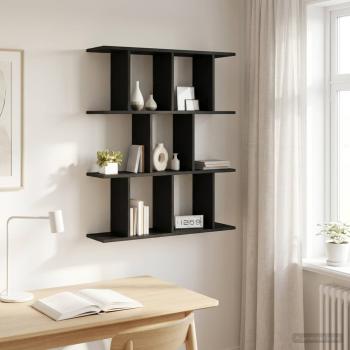 ARDEBO.de - Wandregal Schwarze Eiche 80 x 20 x 96 cm Holzwerkstoff