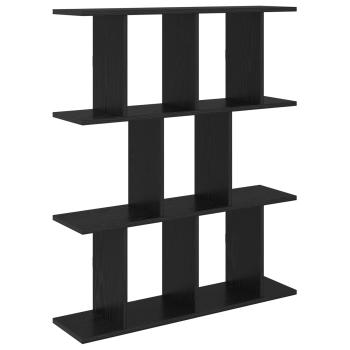 Wandregal Schwarze Eiche 80 x 20 x 96 cm Holzwerkstoff