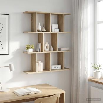 ARDEBO.de - Wandregal Sonoma-Eiche 80 x 20 x 96 cm Holzwerkstoff