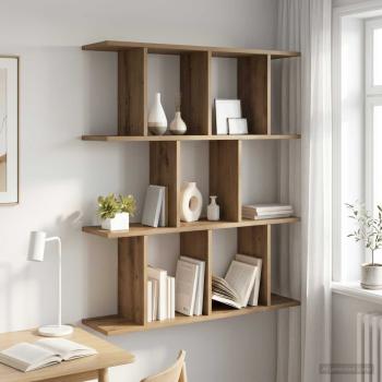 ARDEBO.de - Wandregal Artisan-Eiche 80 x 20 x 96 cm Holzwerkstoff
