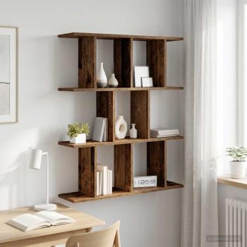 ARDEBO.de - Wandregal Altholz 102 x 20 x 96 cm Holzwerkstoff