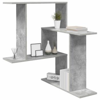 Wandregal Betongrau 67 x 67 x 87 cm Holzwerkstoff