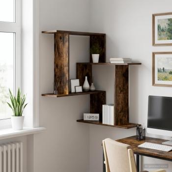 ARDEBO.de - Wandregal Raucheiche 67 x 67 x 87 cm Holzwerkstoff