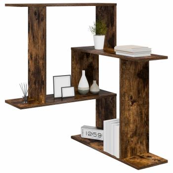 Wandregal Raucheiche 67 x 67 x 87 cm Holzwerkstoff