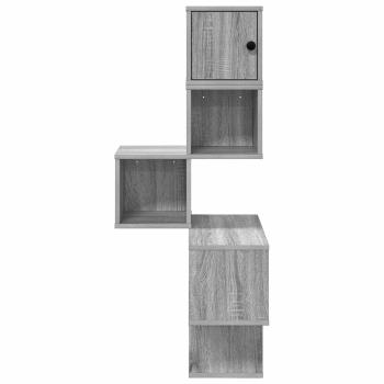 Wand-Eckregal Sonoma-Grau 48 x 48 x 120 cm Holzwerkstoff