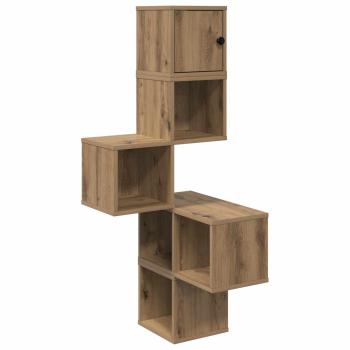Wand-Eckregal Artisan-Eiche 48 x 48 x 120 cm Holzwerkstoff