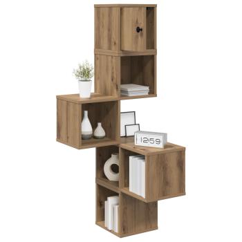 Wand-Eckregal Artisan-Eiche 48 x 48 x 120 cm Holzwerkstoff