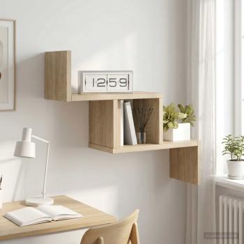 ARDEBO.de - Wandregal Sonoma-Eiche 48 x 15 x 42 cm Holzwerkstoff