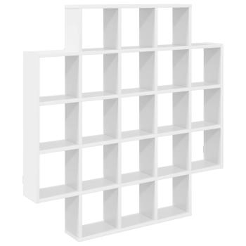 Wandregal Wei? 100 x 13 x 100 cm Holzwerkstoff