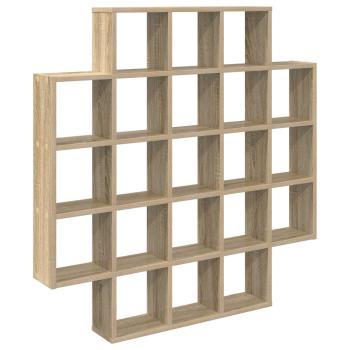 Wandregal Sonoma-Eiche 100 x 13 x 100 cm Holzwerkstoff